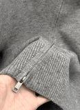 (unisex) Oblique two-way knit zip-up
