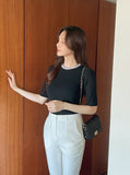 Tilli Pearl Neck Half Length Knit
