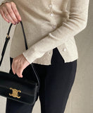 Lapu Unbalanced Wrap Button Polar Knit