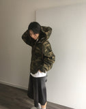 Teebu Camo Half Zip Hooded T-Shirt