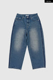 Applique lined denim pants