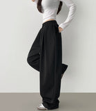 Pintuck 4-Season Wide Balloon Banding Pants