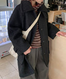 Hoban Quilted Boucle Wool High-Neck Half Coat