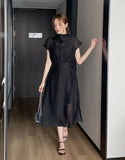 Forven Hanek Wrinkle Banding Wrap Long One Piece