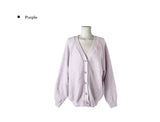 Labong V-neck Button Long Knit Cardigan