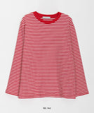 Myonde color matching stripe long sleeve tee