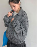 Multree Dot Collar Zip-Up