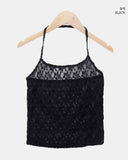Luek Flower Lace Halter Sleeveless