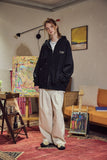 Peace Moment Embroidered Hood Zip-Up