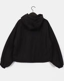 Comille Half Button Padded Hood Anorak Sweatshirt