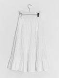 Zahini Ribbon Shirring Banding Long Skirt