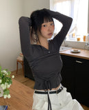 Waing Bustier Long Sleeve Cardigan Set