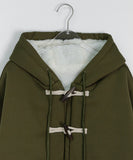Melbon Fleece Duffel Hood Half Coat