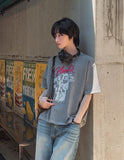 Velod Crop Printing Short Sleeve Tee