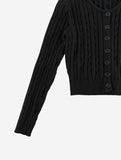 Round Twist Crop Cardigan