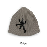 Ennis Leather Patch Waffle Beanie