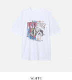 Acted noise printing short sleeve t-shirt