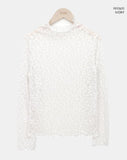 Nayu Flower Lace Polar Long Sleeve T-Shirt