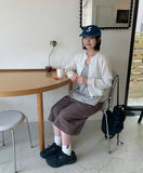 Keita Summer Linen Round Boucle Cardigan - Linen 100