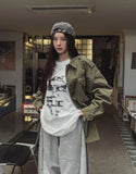 Lost printing loose fit long sleeves