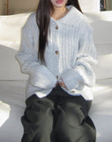 Nea Collar Pocket Rib Knit Cardigan