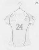 Muune Number Printed V-Neck Short Sleeve T-Shirt