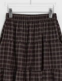 Milcat Check Banding Long Skirt