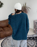 Rendi Wool Hair Button Knit