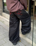 Tentin Adjust Raw Denim Wide Pants