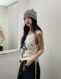 Vintage Cross Lace String Sleeveless