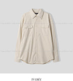 Lamb western suede shirt