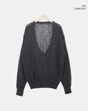 Karom Deep V-Neck Long Sleeve Knit