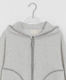 Henkit Stripe Color Matching Hood Zip-Up