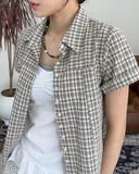 Noir check shirt