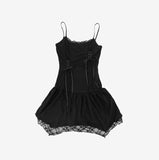 fuzzy corset lace one piece