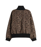 Neto Leopard High Neck Zip-up