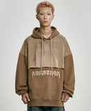 [PBA] Arch Logo Washed Layered Hoodie