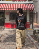 Palette see-through long sleeve knit