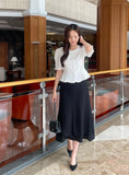 Jane Round Puff Peplum Blouse