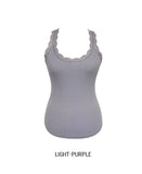 Fran Ribbed Lace Halter Sleeveless