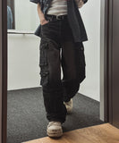 Mount multi cargo denim pants