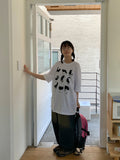 [unisex] Donay Cat Printing Over Short Sleeve Tee