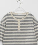 [unisex] Hemda Stripe Over Short Sleeve Tee