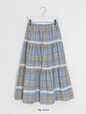 Natini Lace Check Midi Skirt