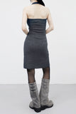Infio Strap Cardigan + Halter Sleeveless One Piece Set