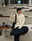 Two-way collar cardigan