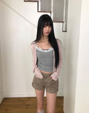 Yadin Ribbed Open Cardigan