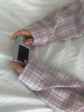 Coin Check Over Collar Shirt
