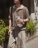 Casey color blocking short sleeve knit