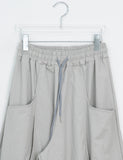Ibe Balloon Wide Cut Nylon Banding Pants